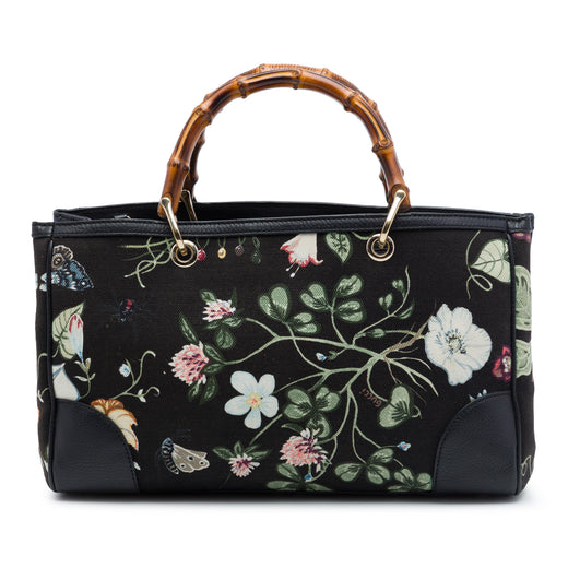 Medium Canvas Flora Knight Bamboo Shopper Satchel - Image 1