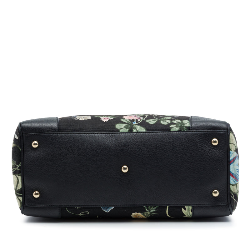 Medium Canvas Flora Knight Bamboo Shopper Satchel - Image 3