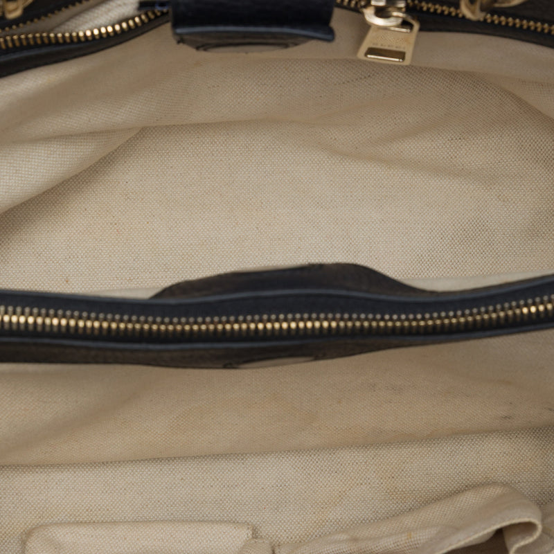 Medium Canvas Flora Knight Bamboo Shopper Satchel - Image 4
