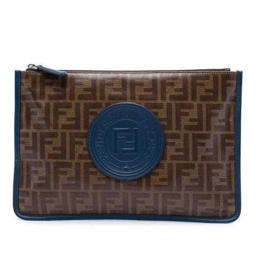 Zucca Coated Canvas Clutch - Image 1