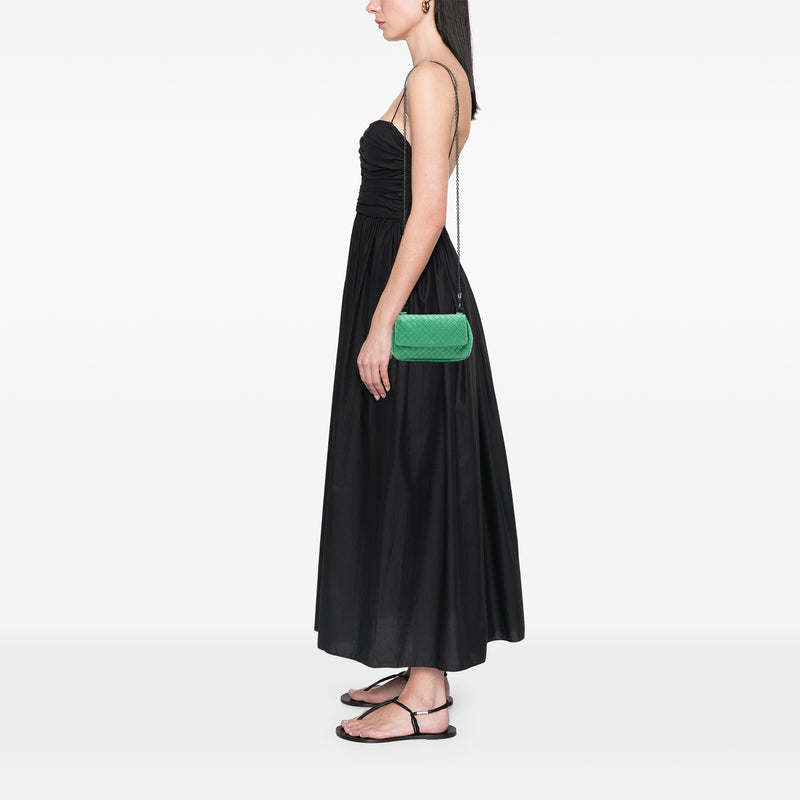 Mini Nappa Intrecciato Expandable Chain Flap Crossbody - Image 7