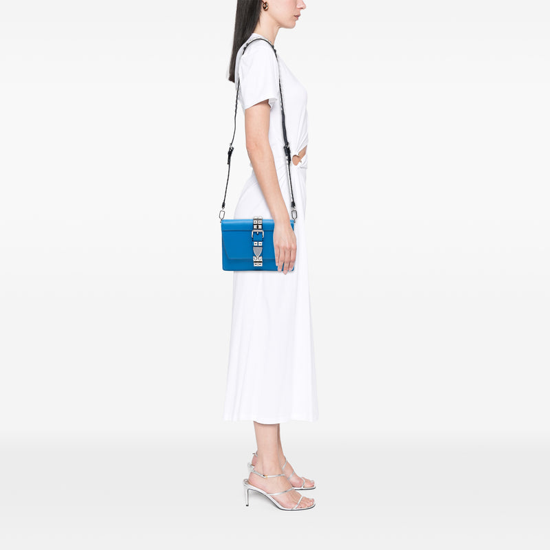 City Calf and Saffiano Studded Elektra Crossbody - Image 6