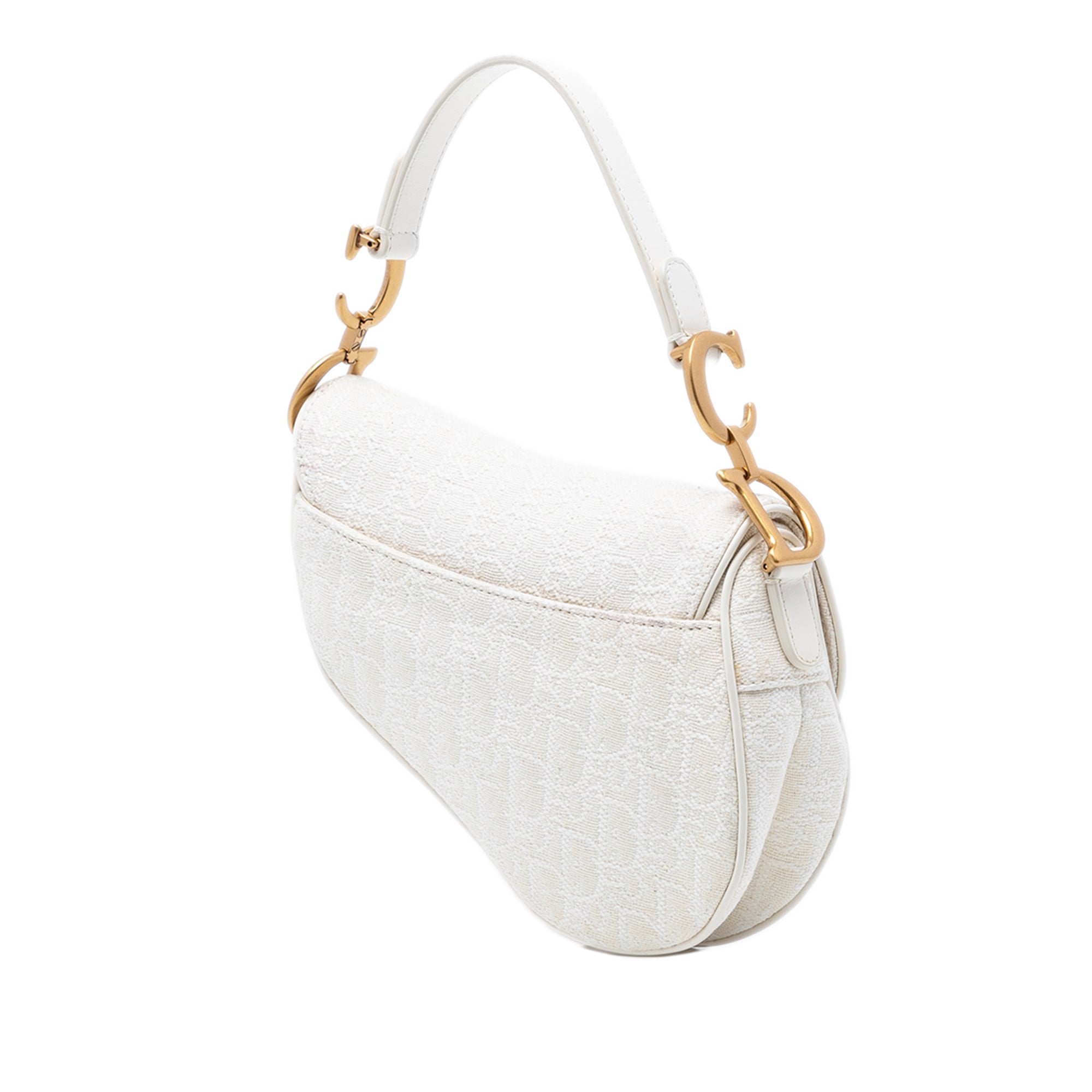 Mini Oblique Canvas Saddle Bag - Image 2