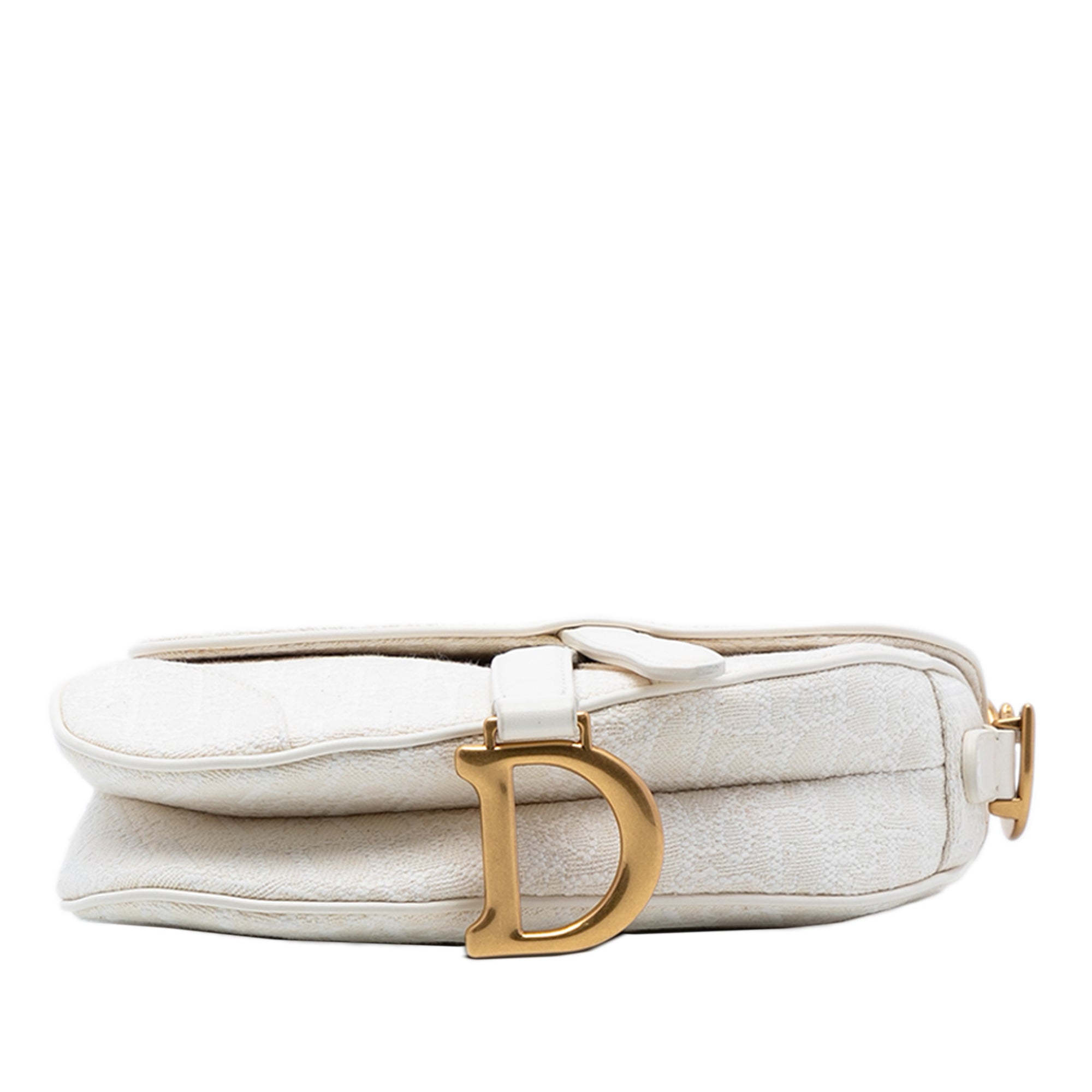 Mini Oblique Canvas Saddle Bag - Image 3