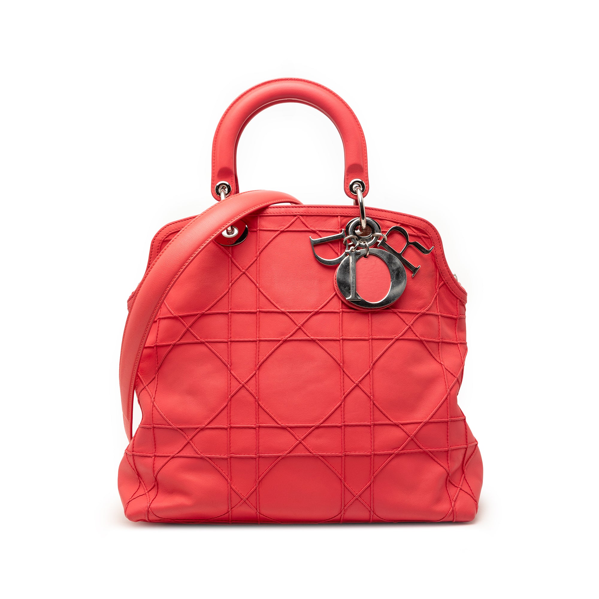 Medium Lambskin Cannage Polochon Granville Satchel - Image 1