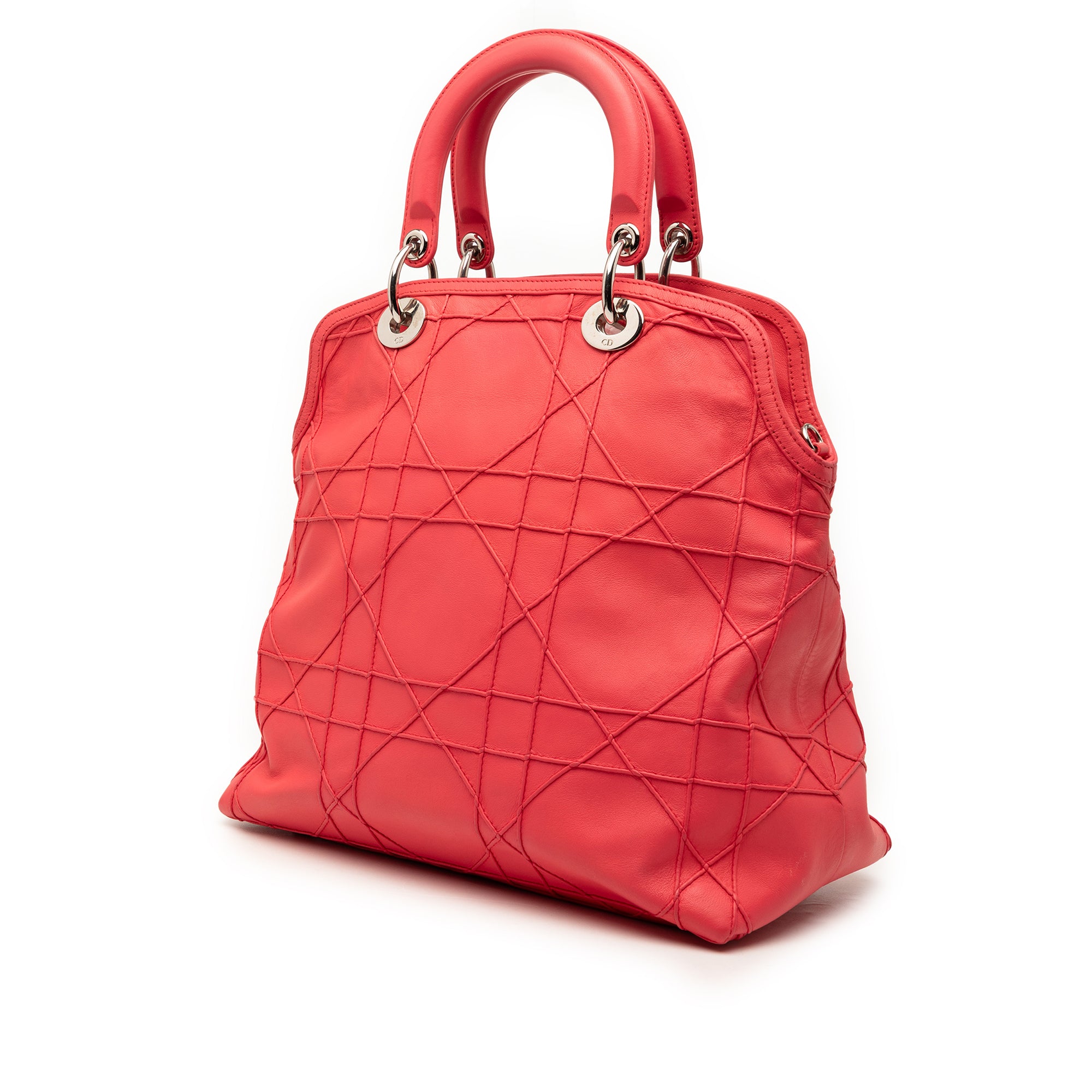 Medium Lambskin Cannage Polochon Granville Satchel - Image 2