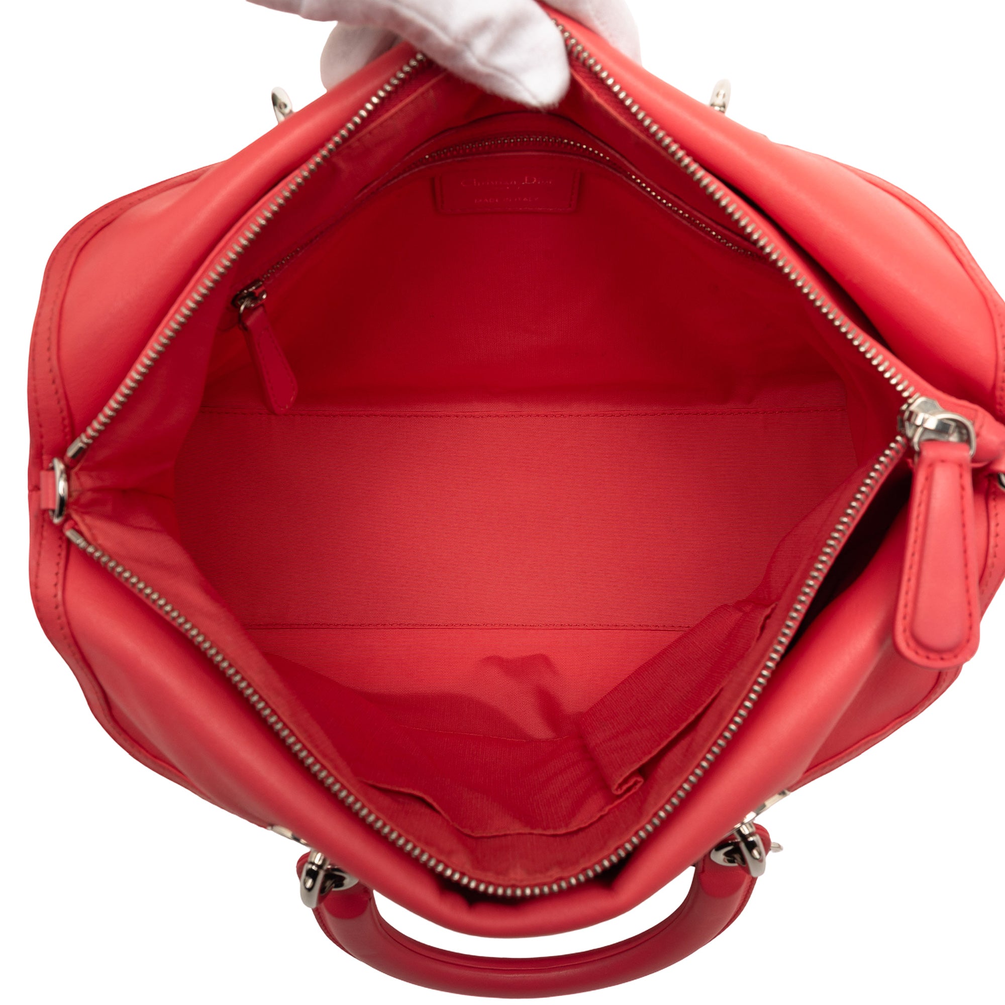 Medium Lambskin Cannage Polochon Granville Satchel - Image 4