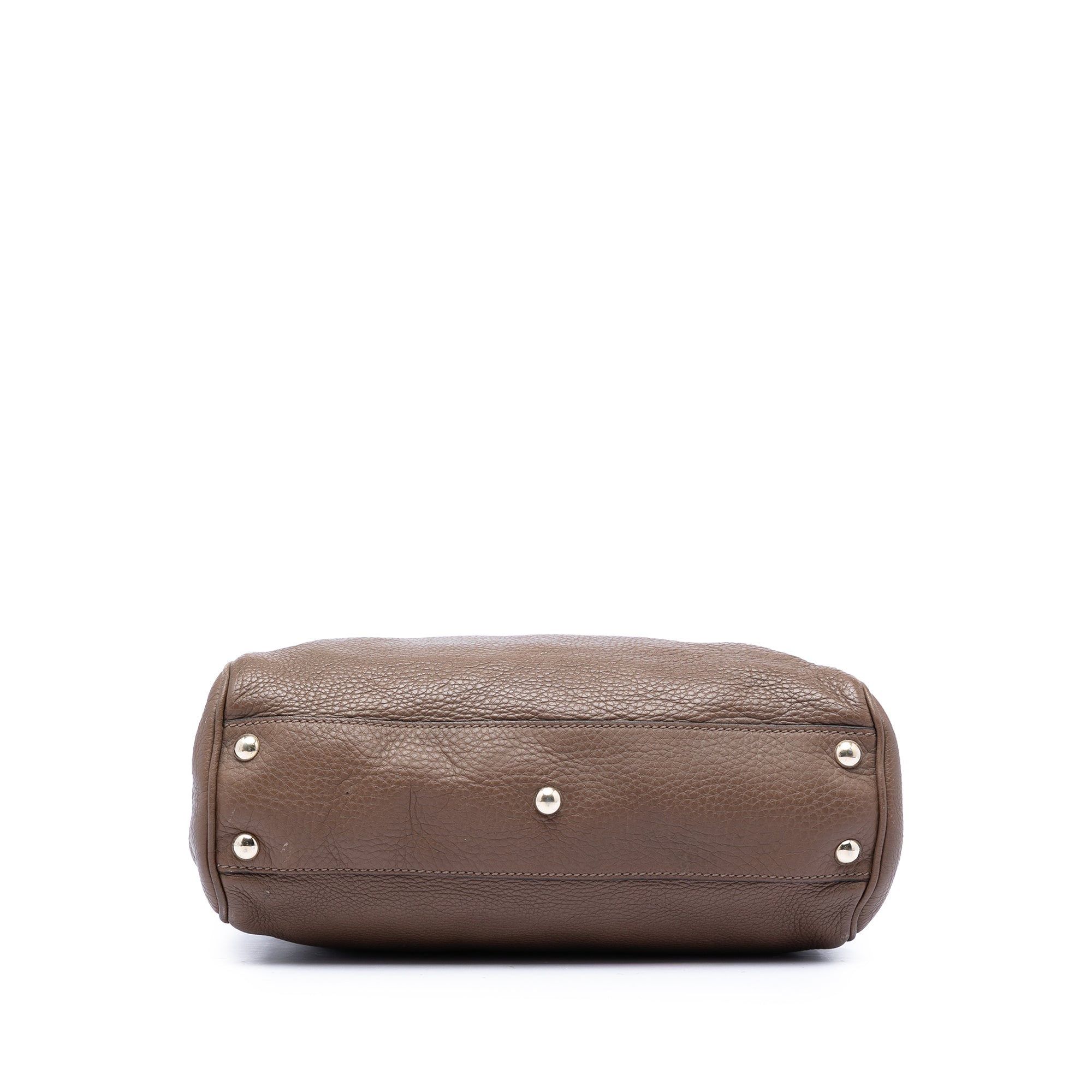Small Calfskin Bamboo Shopper Satchel - Image 3