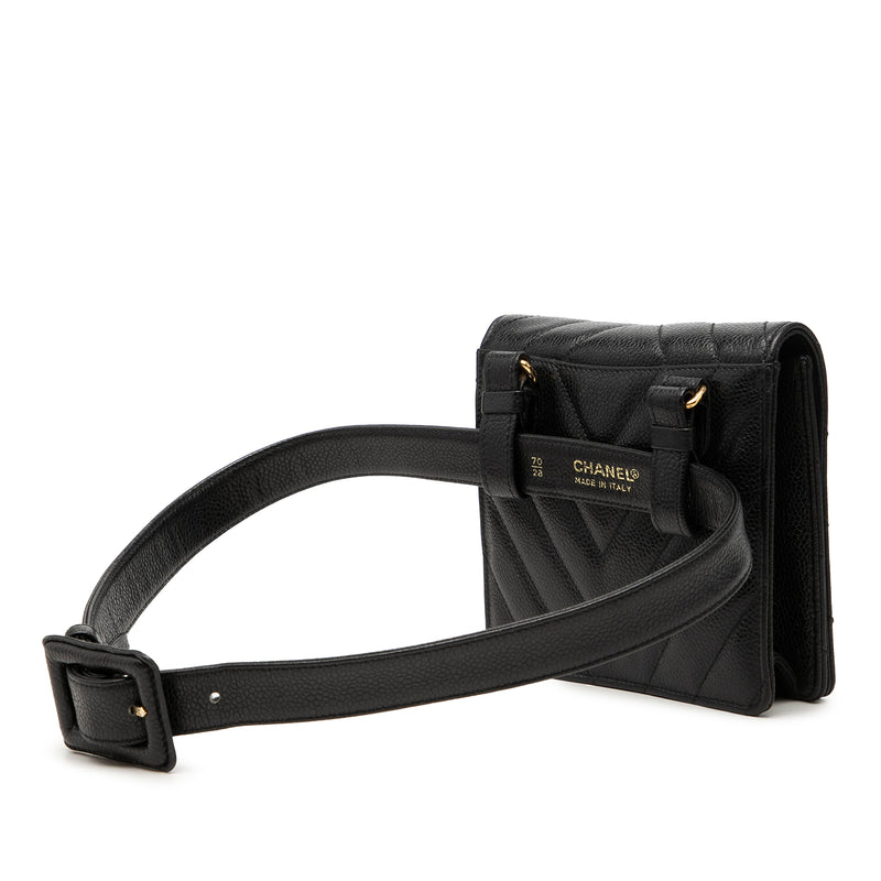 CC Chevron Caviar Belt Bag - Image 2