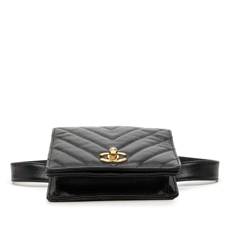 CC Chevron Caviar Belt Bag - Image 3