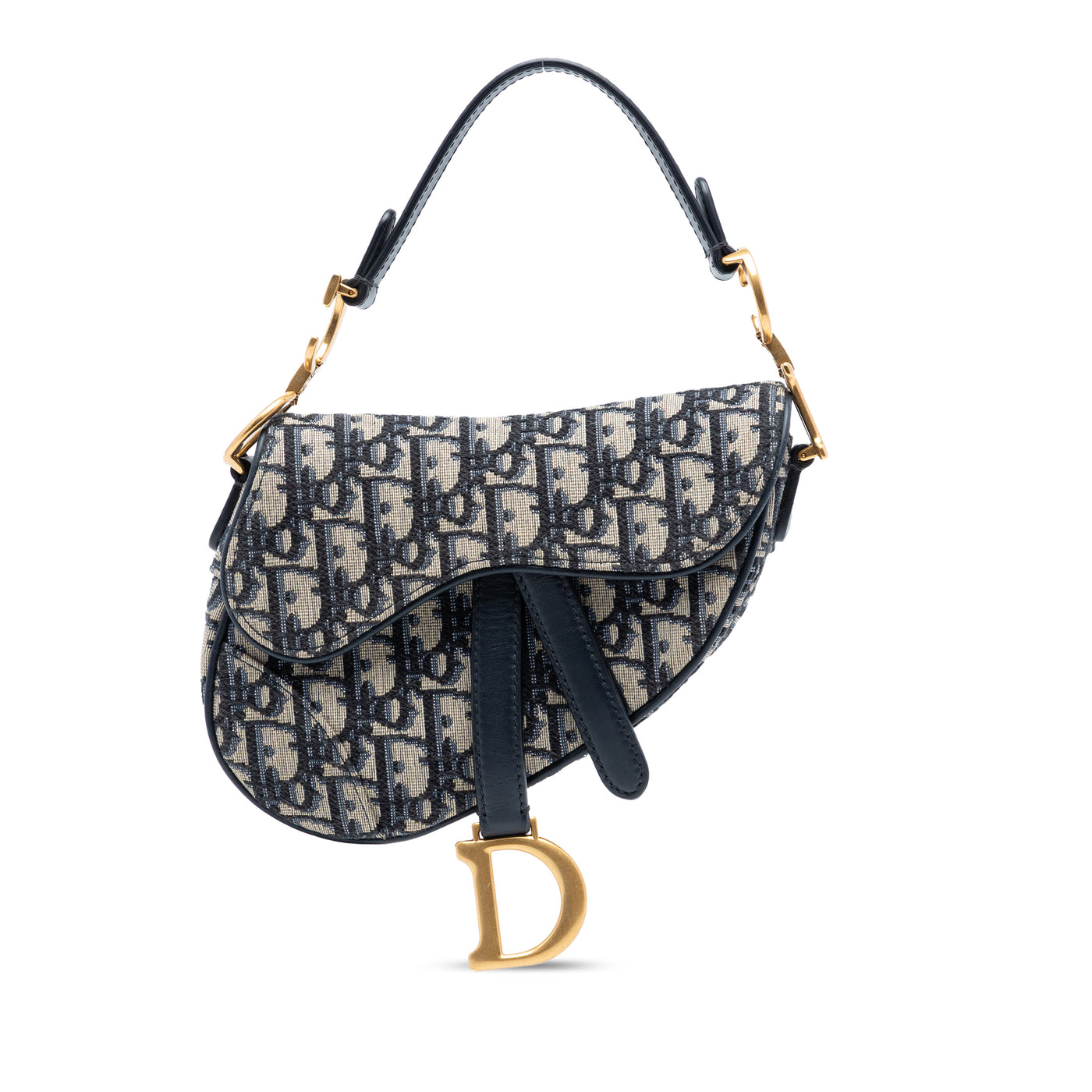 Mini Oblique Canvas Saddle Bag - Image 1