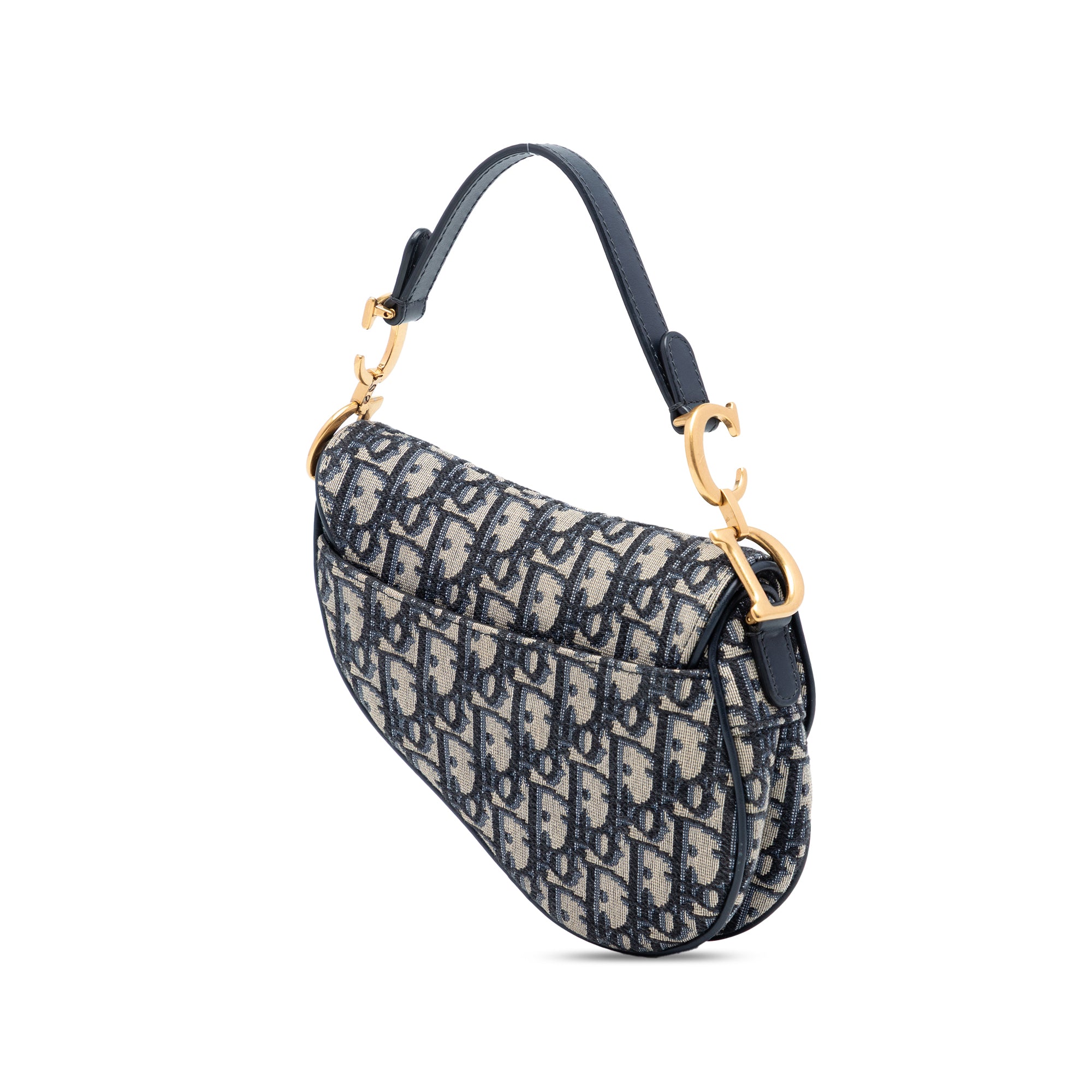 Mini Oblique Canvas Saddle Bag - Image 2