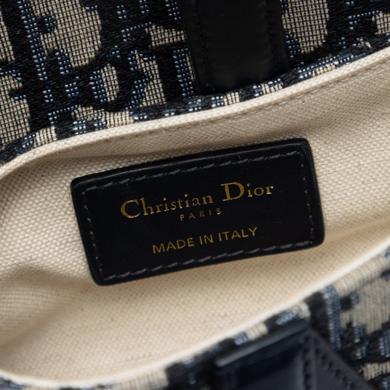 Mini Oblique Canvas Saddle Bag - Image 5