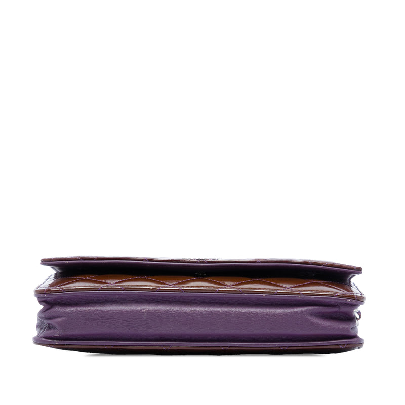 CC Quilted Patent Brilliant Wallet On Chain - Image 3