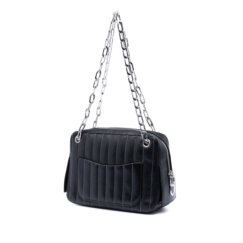 Small Vertical Quilted Lambskin Mademoiselle Camera Bag - Image 2