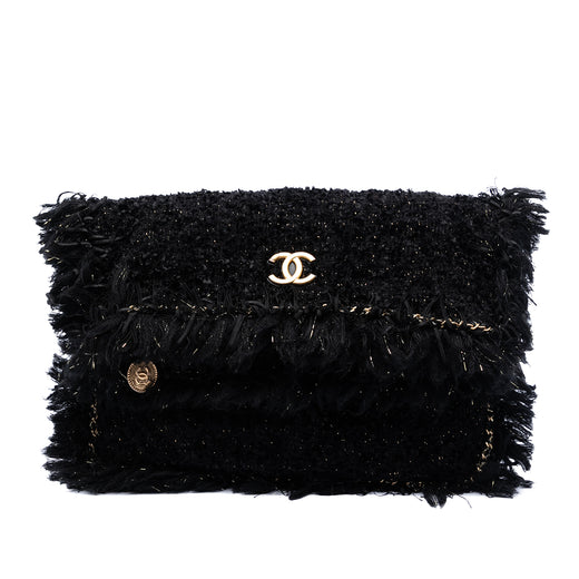 Paris Cosmopolite Tweed Fringe Clutch - Image 1