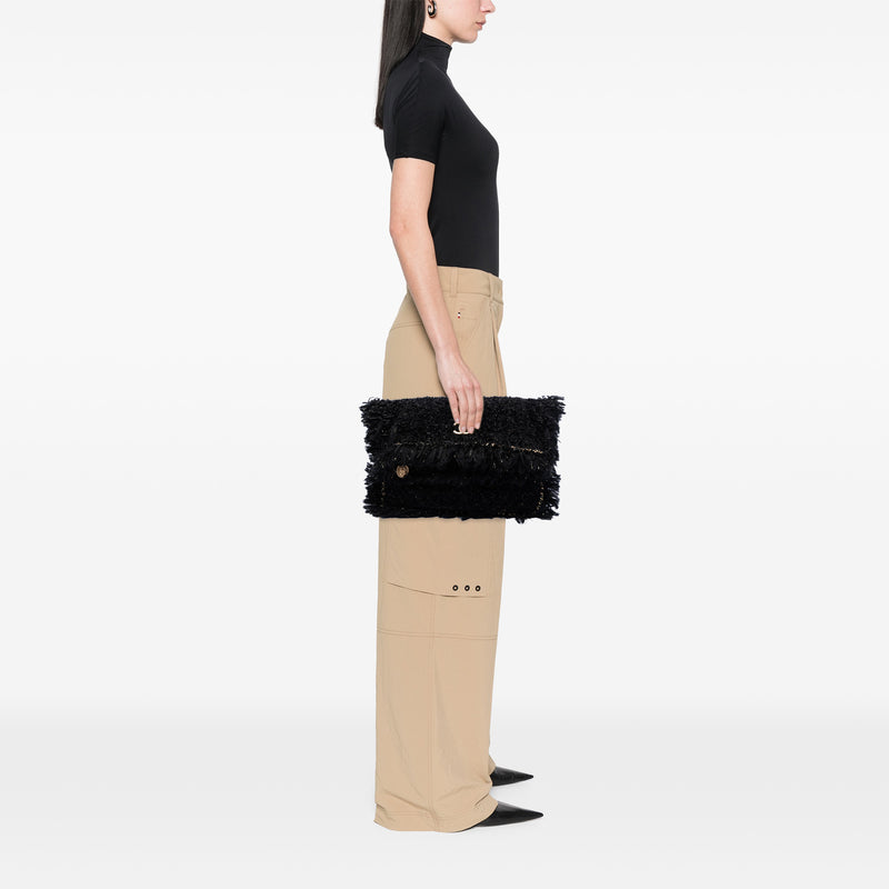 Paris Cosmopolite Tweed Fringe Clutch - Image 7