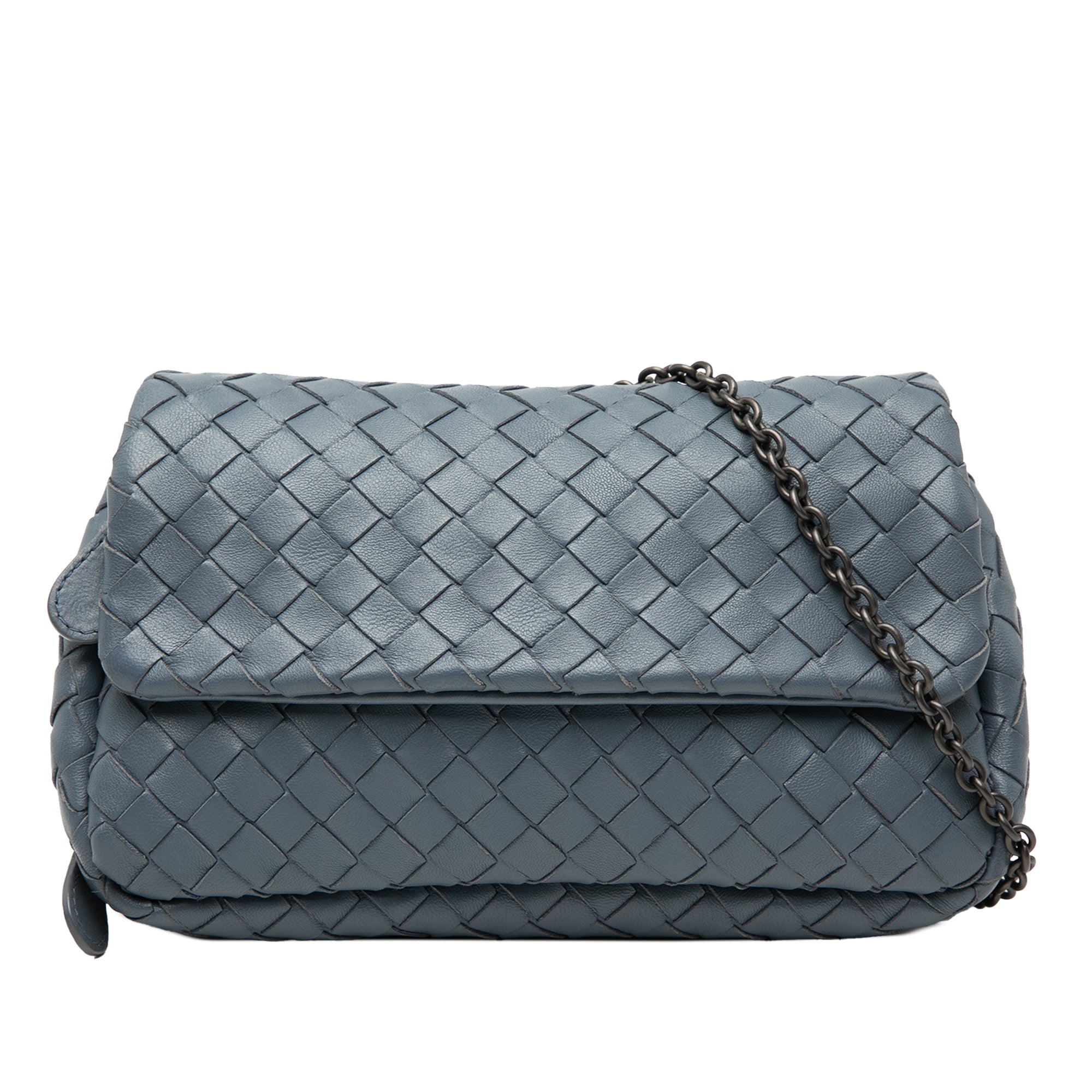 Mini Nappa Intrecciato Expandable Chain Flap Crossbody - Image 1