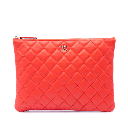 Medium Quilted Lambskin O Case Clutch - Image 1