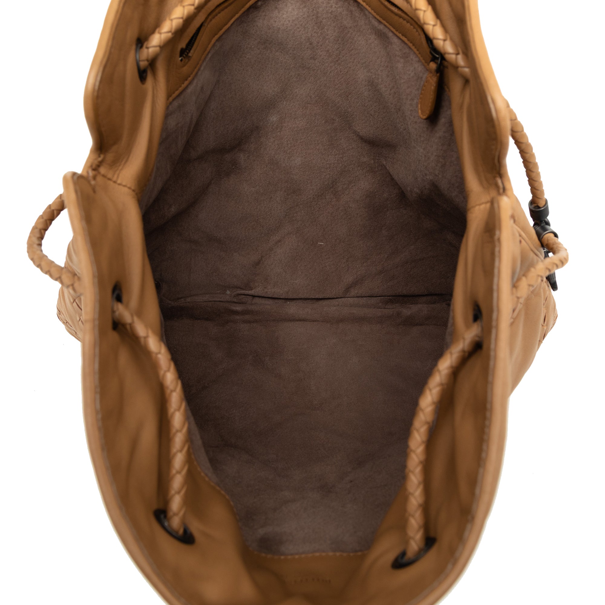 Intrecciato Trimmed Leather Croisette Drawstring Tote - Image 4