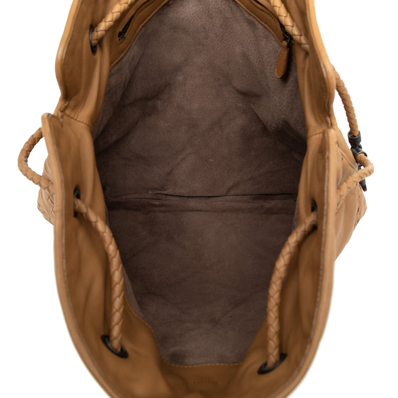 Intrecciato Trimmed Leather Croisette Drawstring Tote - Image 4