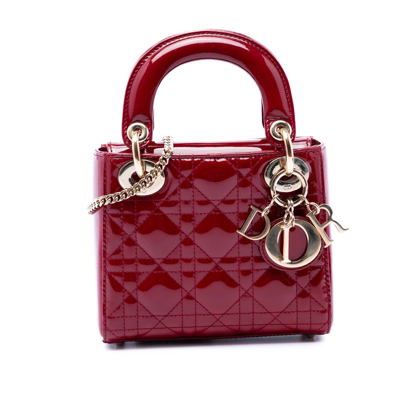 Mini Patent Cannage Lady Dior