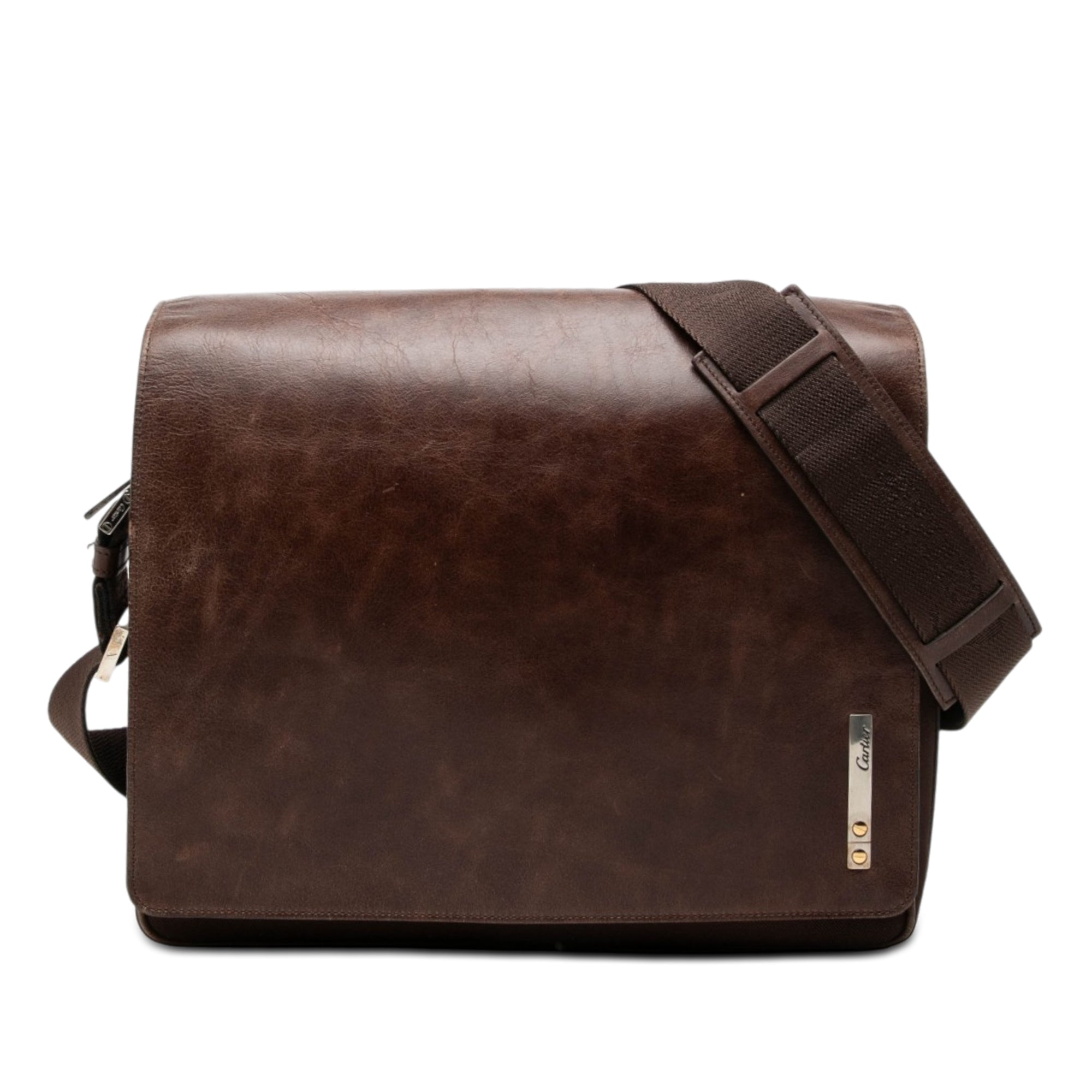 Leather and Canvas Santos Messenger Bag - Image 1