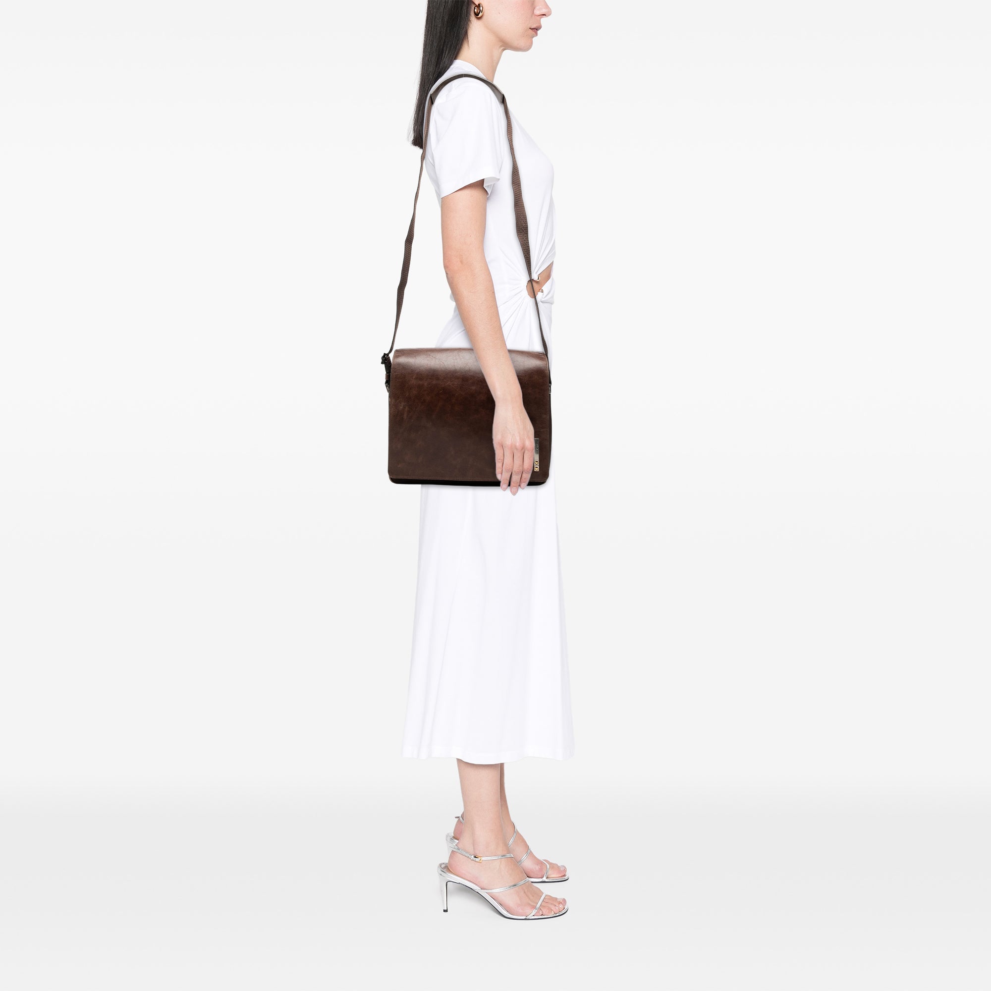 Leather and Canvas Santos Messenger Bag - Image 6