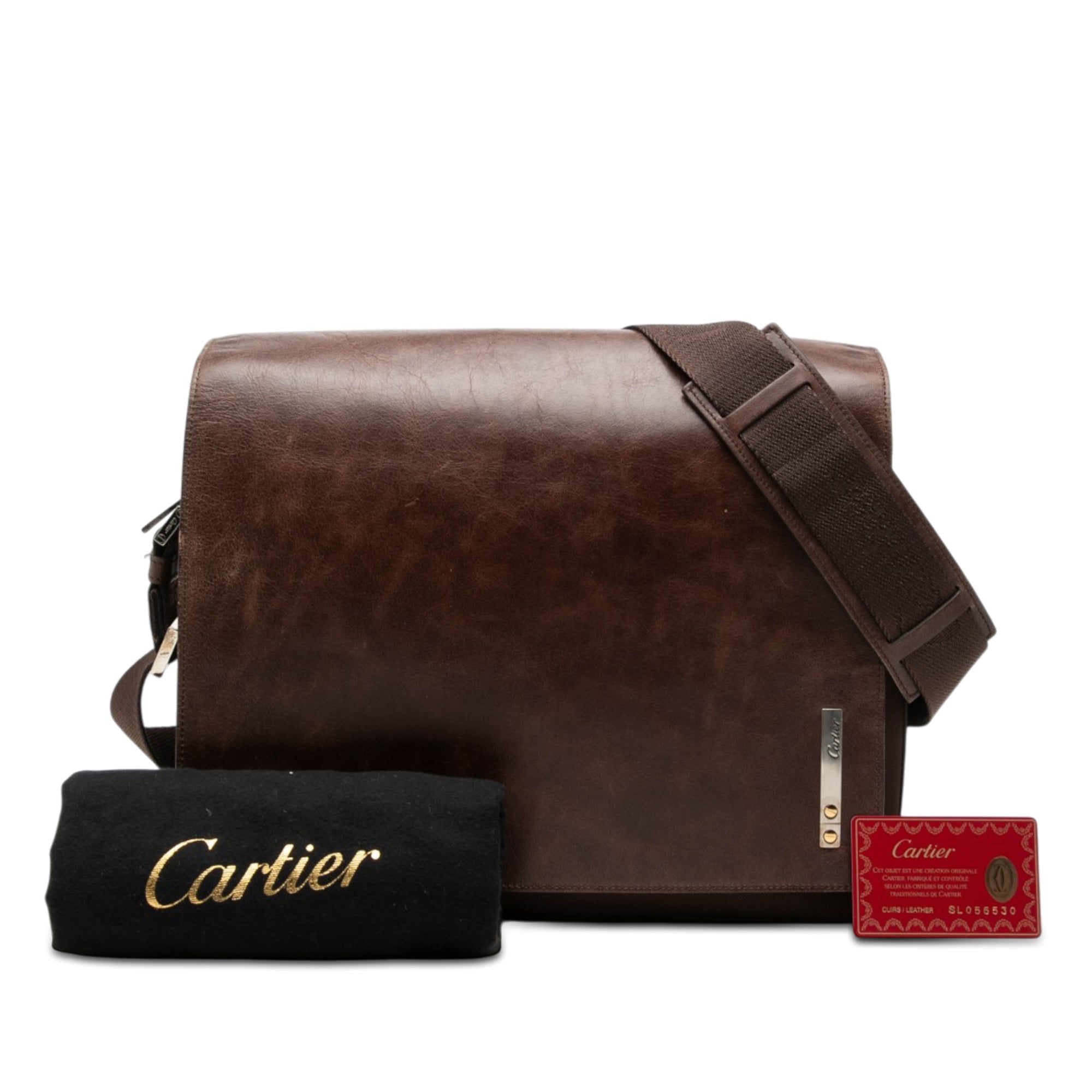 Leather and Canvas Santos Messenger Bag - Image 7