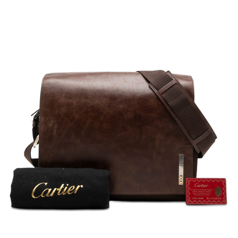 Leather and Canvas Santos Messenger Bag - Image 7