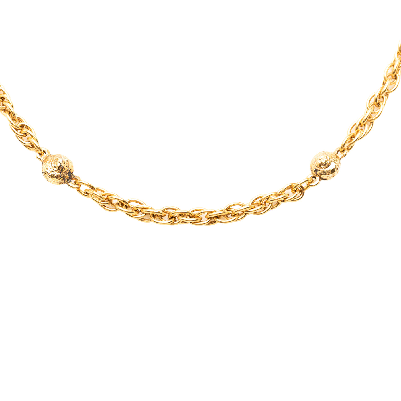 Gold Plated Ball Charms Necklace - Image 1