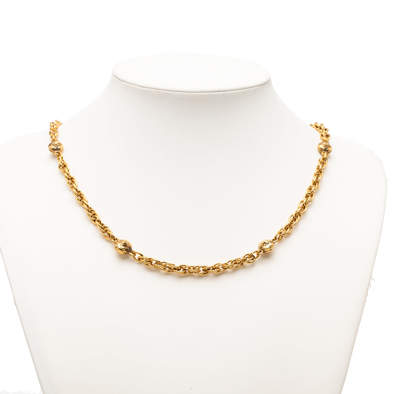 Gold Plated Ball Charms Necklace - Image 5