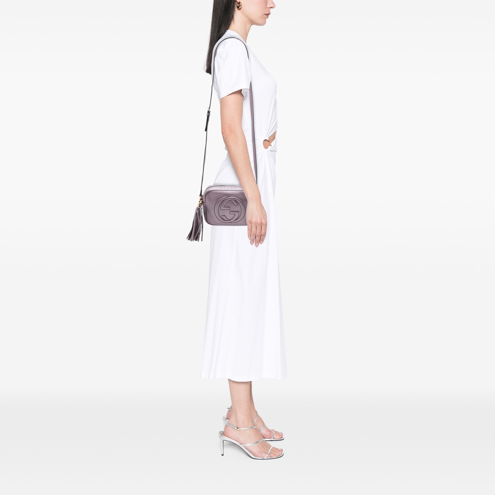 Metallic Leather Soho Disco Crossbody - Image 7