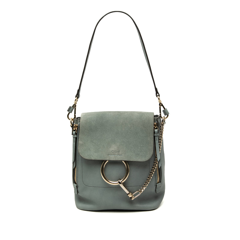 Medium Calfskin and Suede Faye Backpack - Image 7