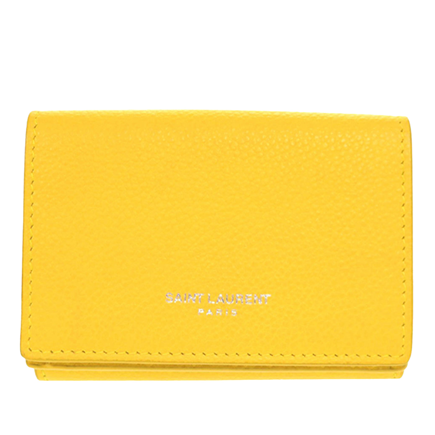Grained Leather Trifold Small Wallet - Image 1