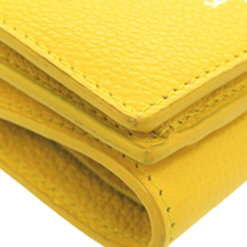Grained Leather Trifold Small Wallet - Image 10