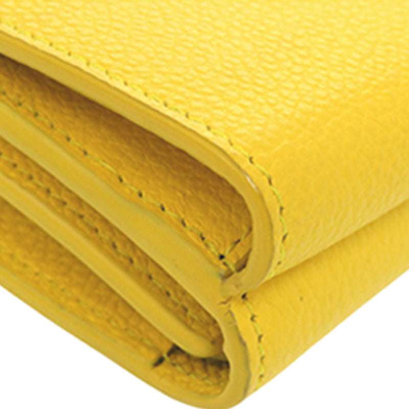 Grained Leather Trifold Small Wallet - Image 11