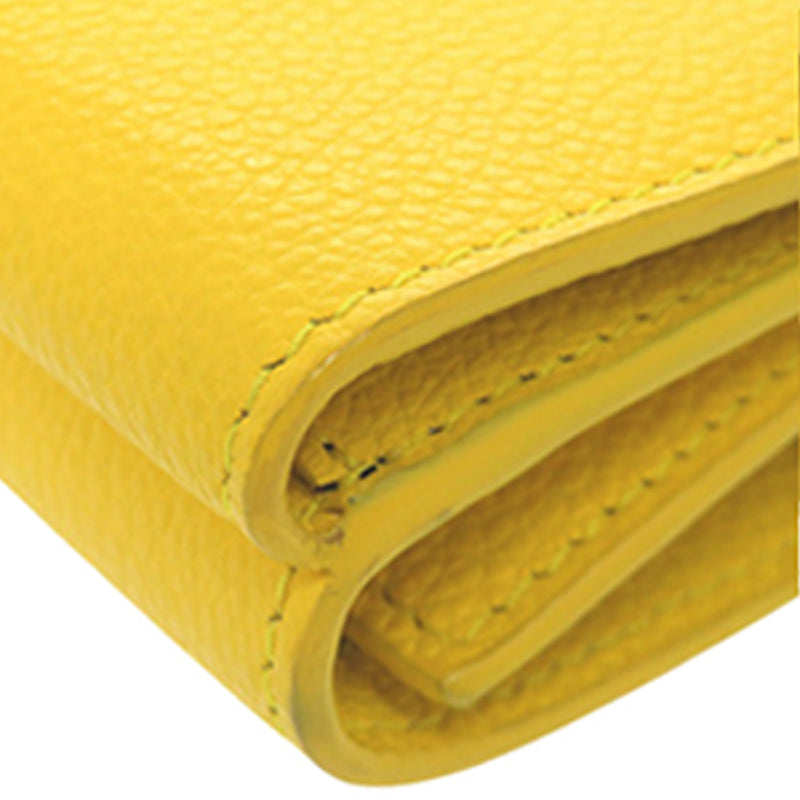Grained Leather Trifold Small Wallet - Image 12