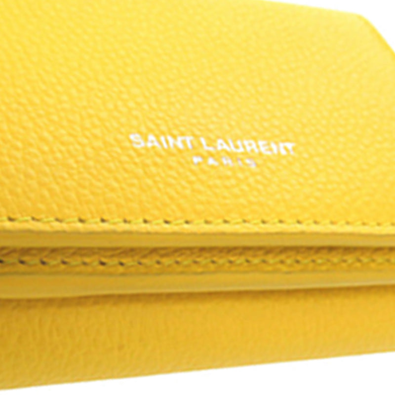 Grained Leather Trifold Small Wallet - Image 17