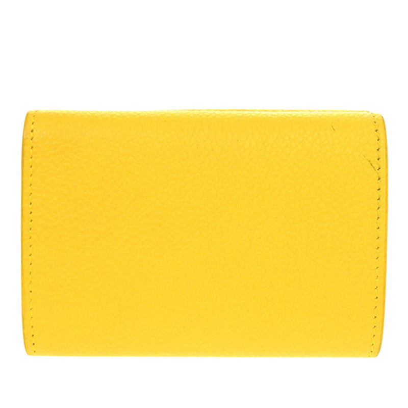 Grained Leather Trifold Small Wallet - Image 2