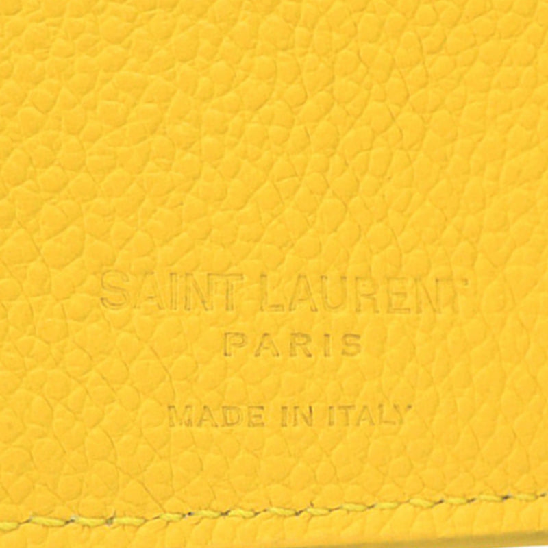Grained Leather Trifold Small Wallet - Image 6