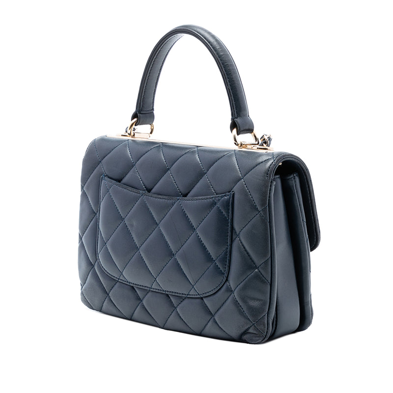 Small Quilted Lambskin Trendy CC Top Handle Flap - Image 2