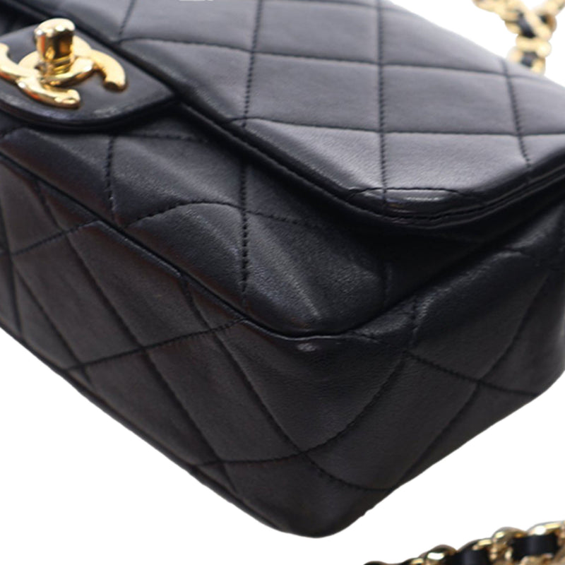 Small Quilted Lambskin Round Top Handle Flap - Image 10
