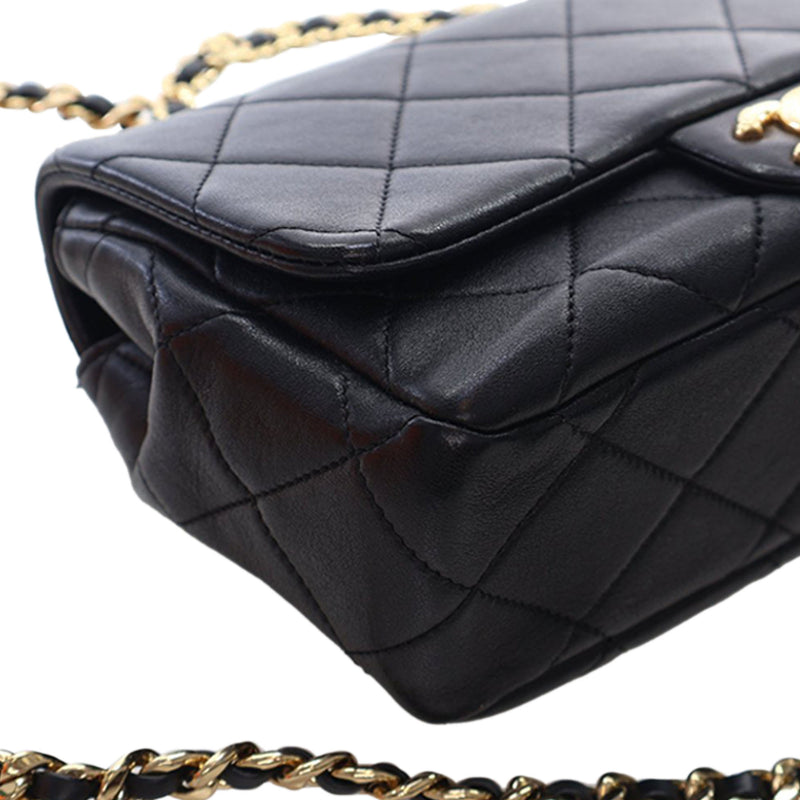 Small Quilted Lambskin Round Top Handle Flap - Image 11