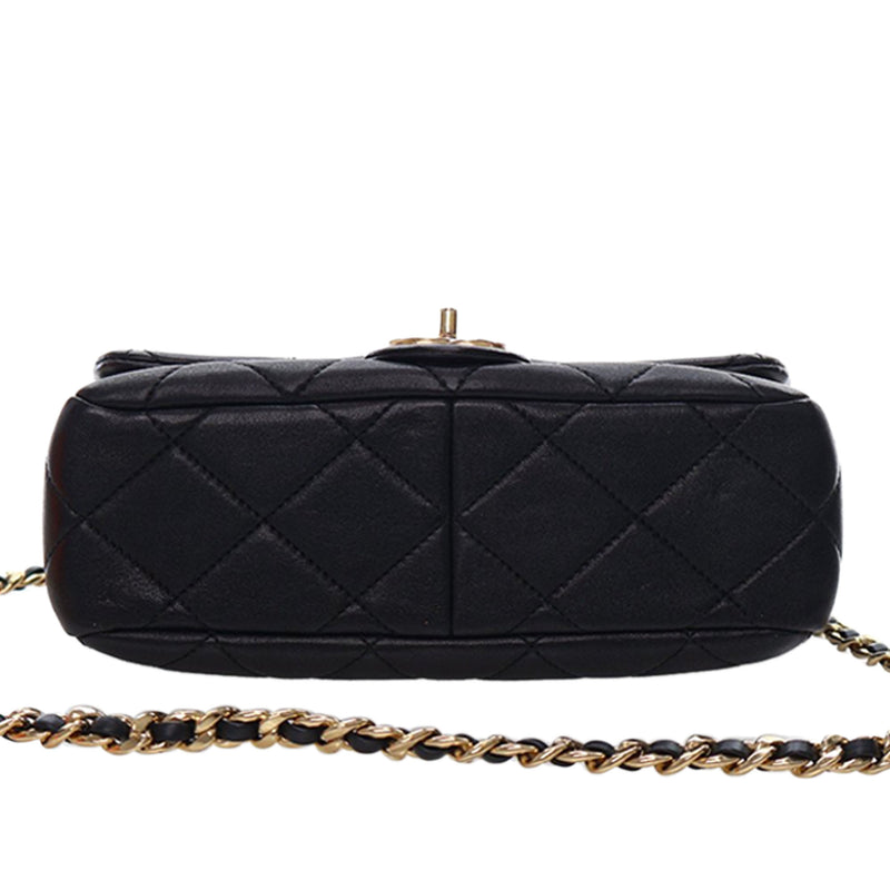 Small Quilted Lambskin Round Top Handle Flap - Image 5