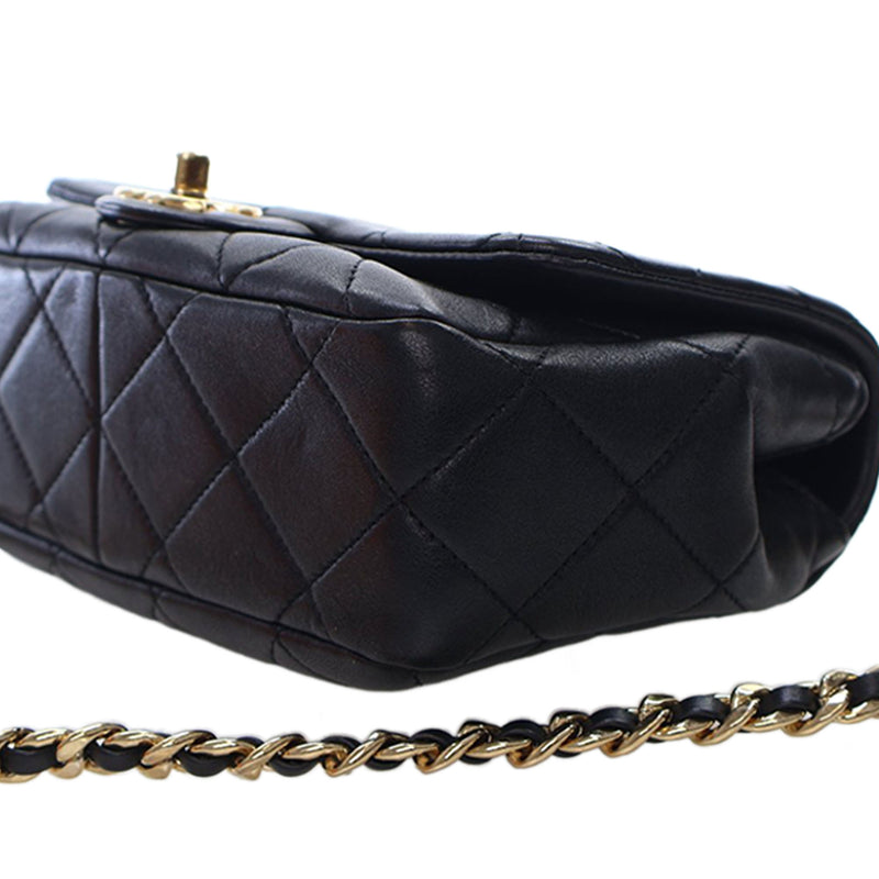 Small Quilted Lambskin Round Top Handle Flap - Image 8