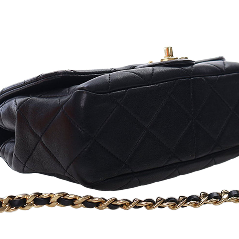 Small Quilted Lambskin Round Top Handle Flap - Image 9