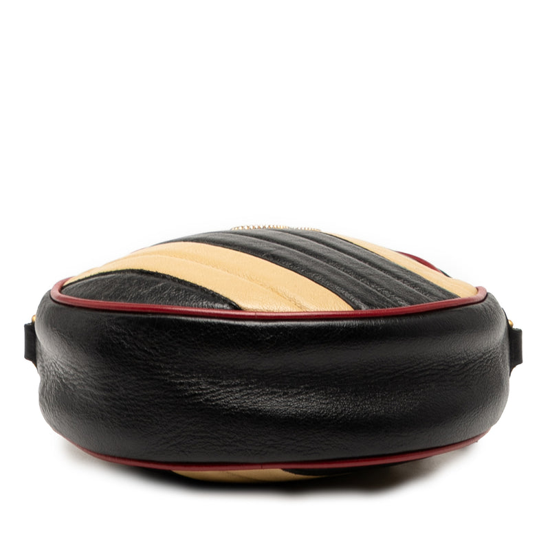 Mini GG Marmont Matelasse Leather Torchon Round Crossbody - Image 3