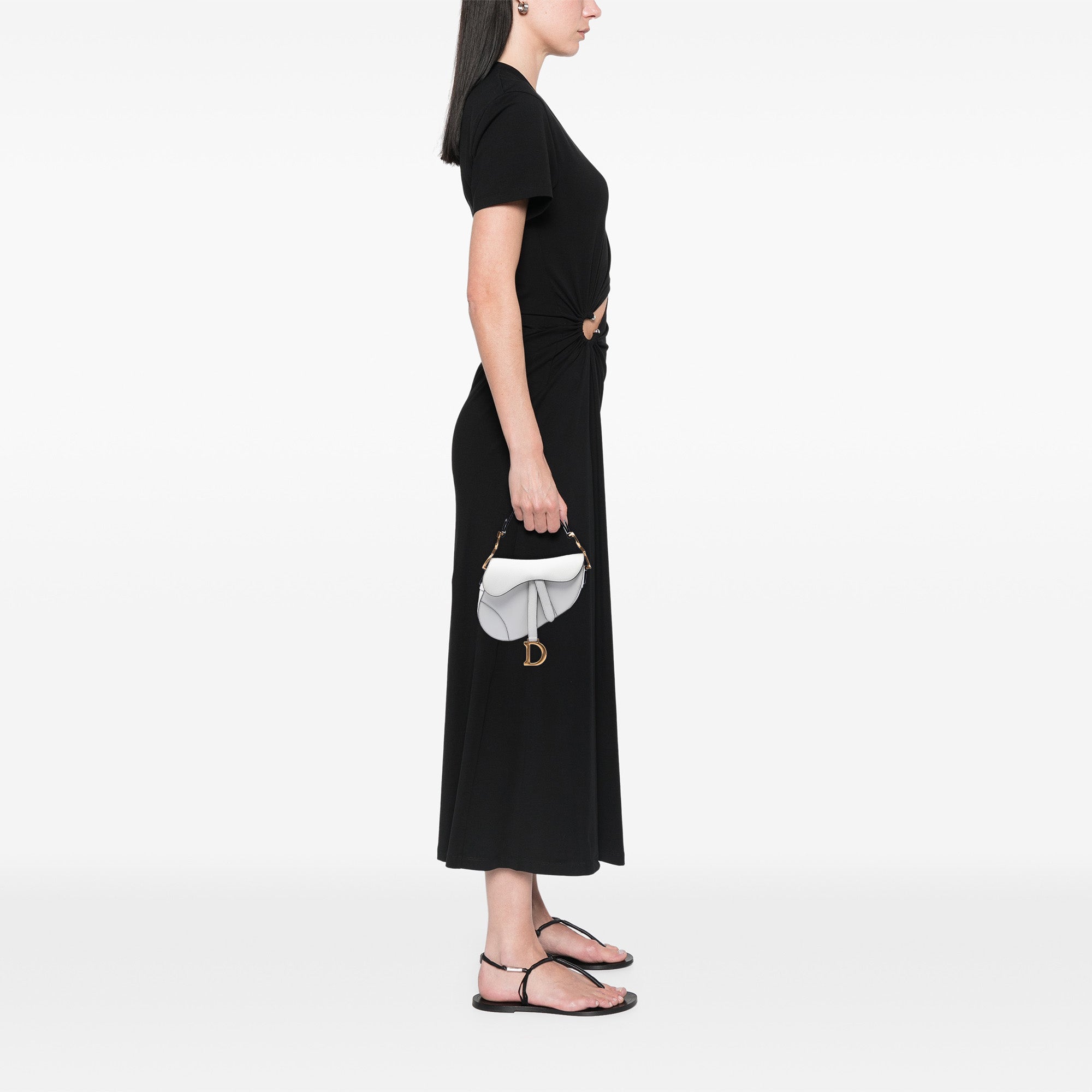 Mini Grained Calfskin Saddle Bag - Image 6