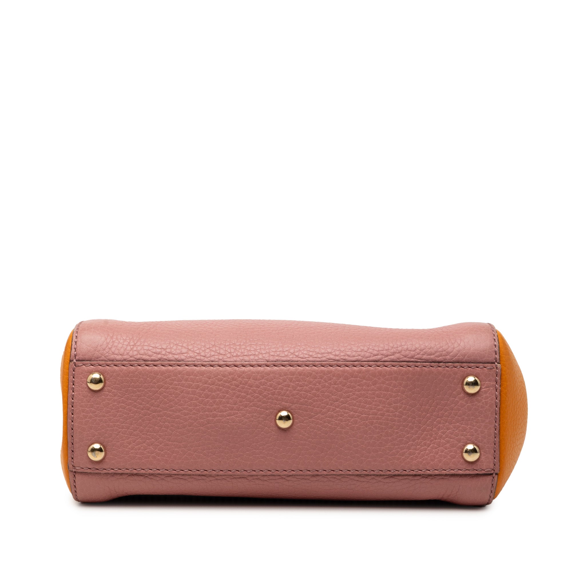 Mini Bicolor Calfskin Bamboo Shopper Satchel - Image 3